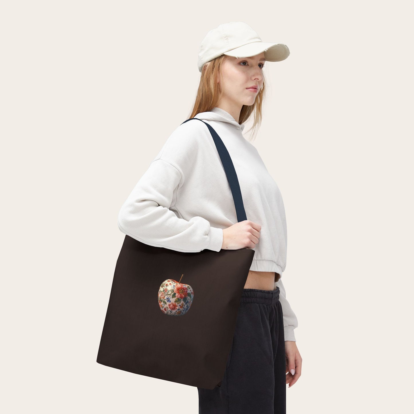 Floral Apple Tote