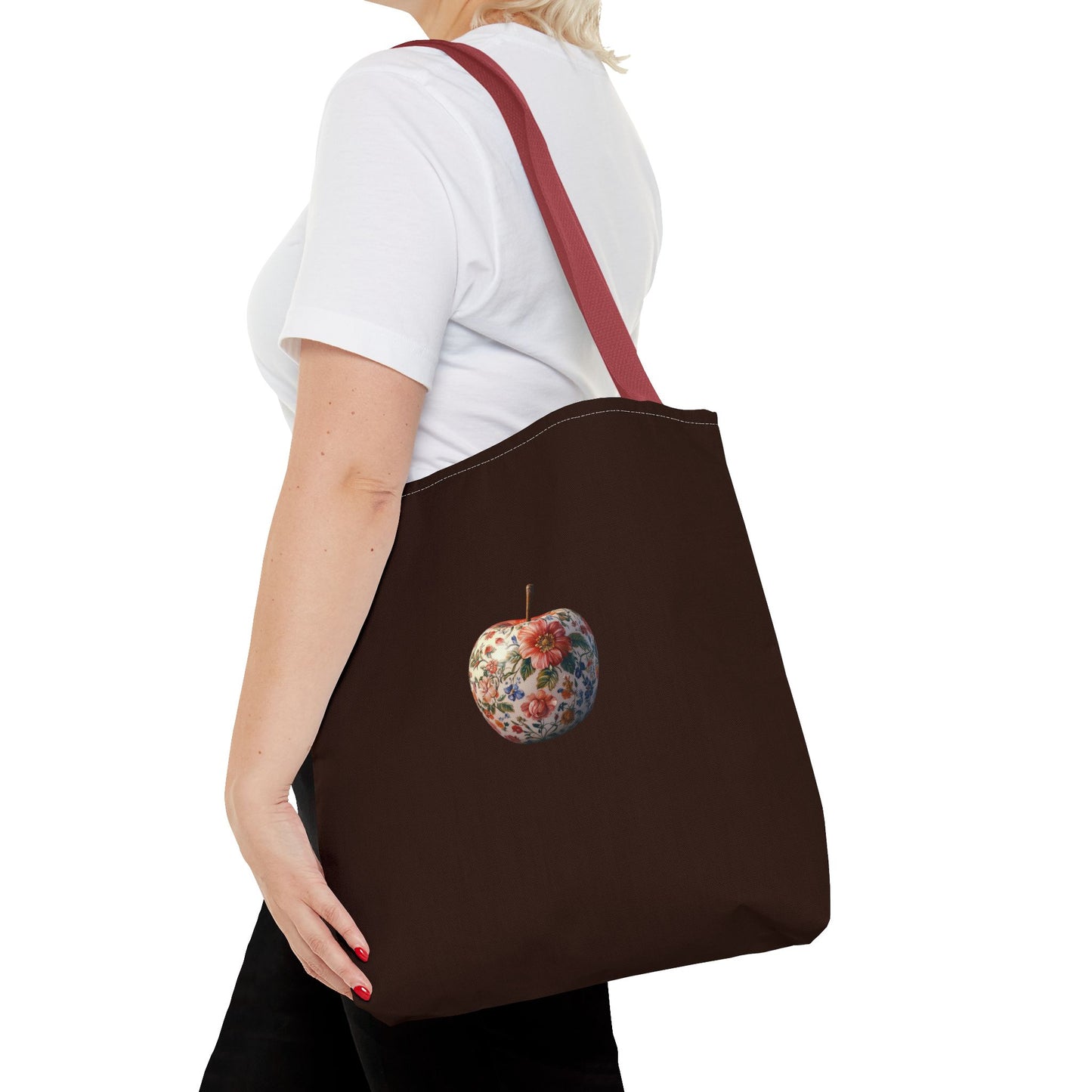 Floral Apple Tote