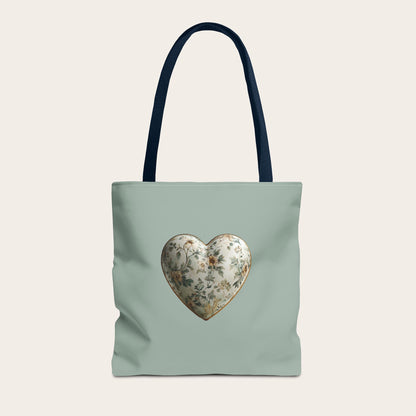 Floral Heart Tote in Rona